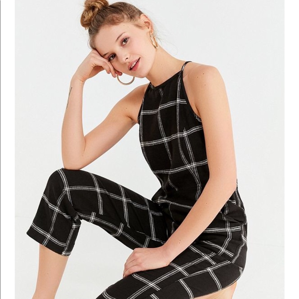 Urban Outfitters Plaid Jumpsuit